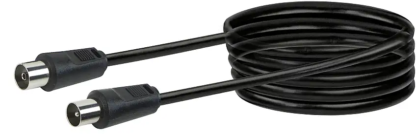 Schwaiger KVK50 5 meter IEC zwarte antenne aansluitkabel